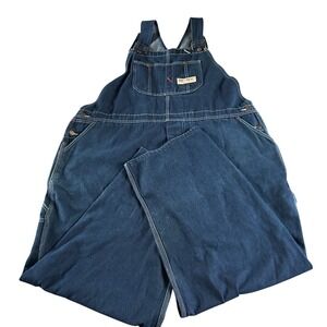 Vintage Big Mac Overalls Mens‎ Size W52 L 36 Blue Denim Pants Jeans